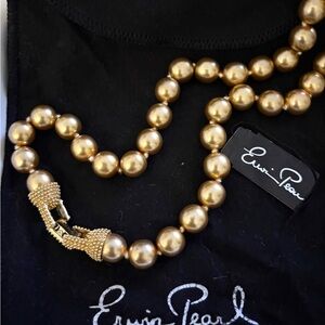 Erwin Pearl Majorica gold pearls new with tags ( old store stock )